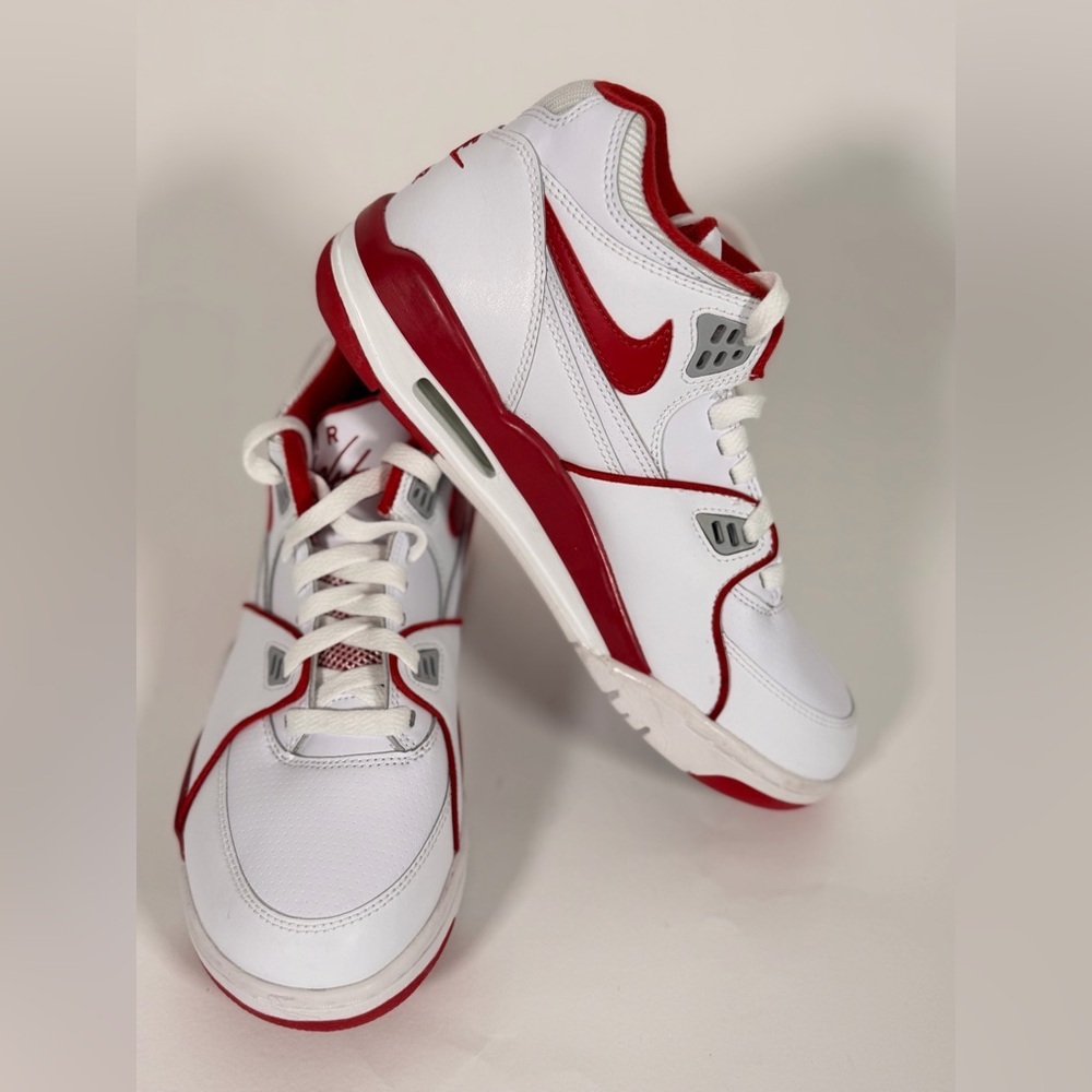 NWOB New (Youth) Nike Air Flight 89 'White Wolf Gray' HF0406-101 - Picture 4 of 7